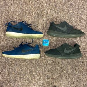 Nike Roshe Shoes - Size Black 9.5 & Blue 10 ***Bundle Deal***